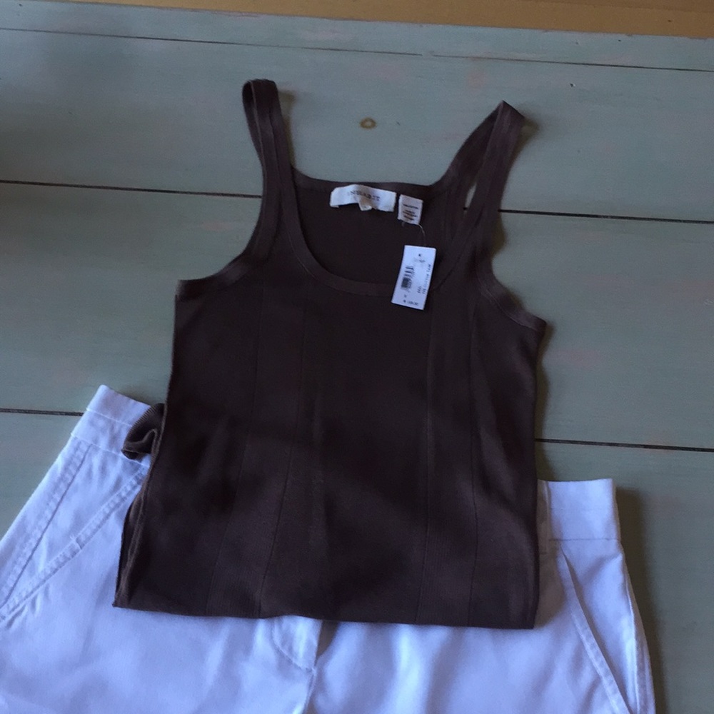 Inhabit brown cotton tank